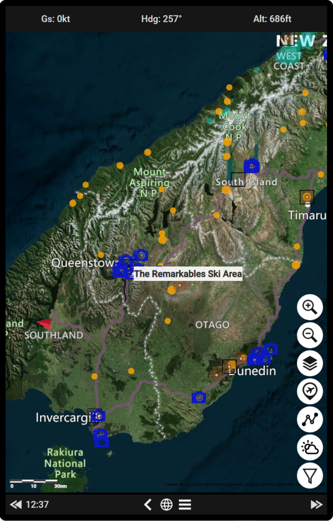 MSFS POI map ingame