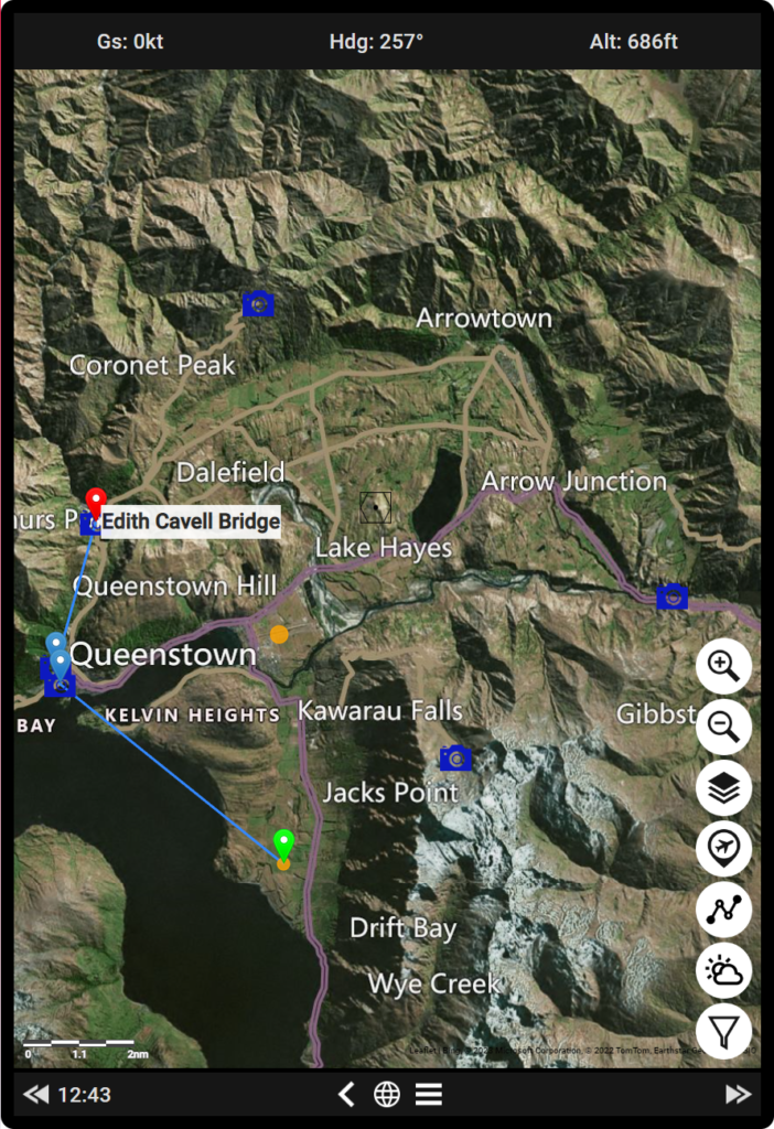 MSFS POI map and bushtrip